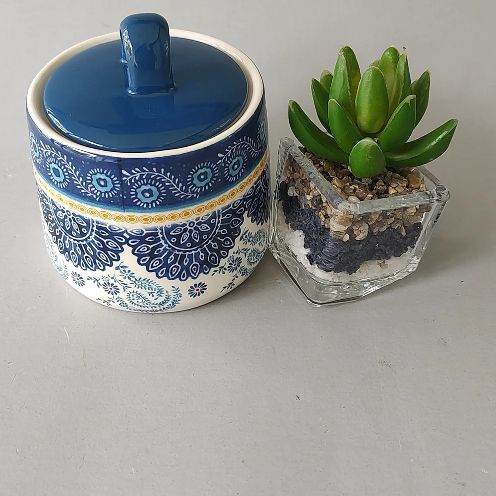 Canister Sugar Bico Tunisia  Small  Style Talavera New  Ceramic Dishwasher Safe